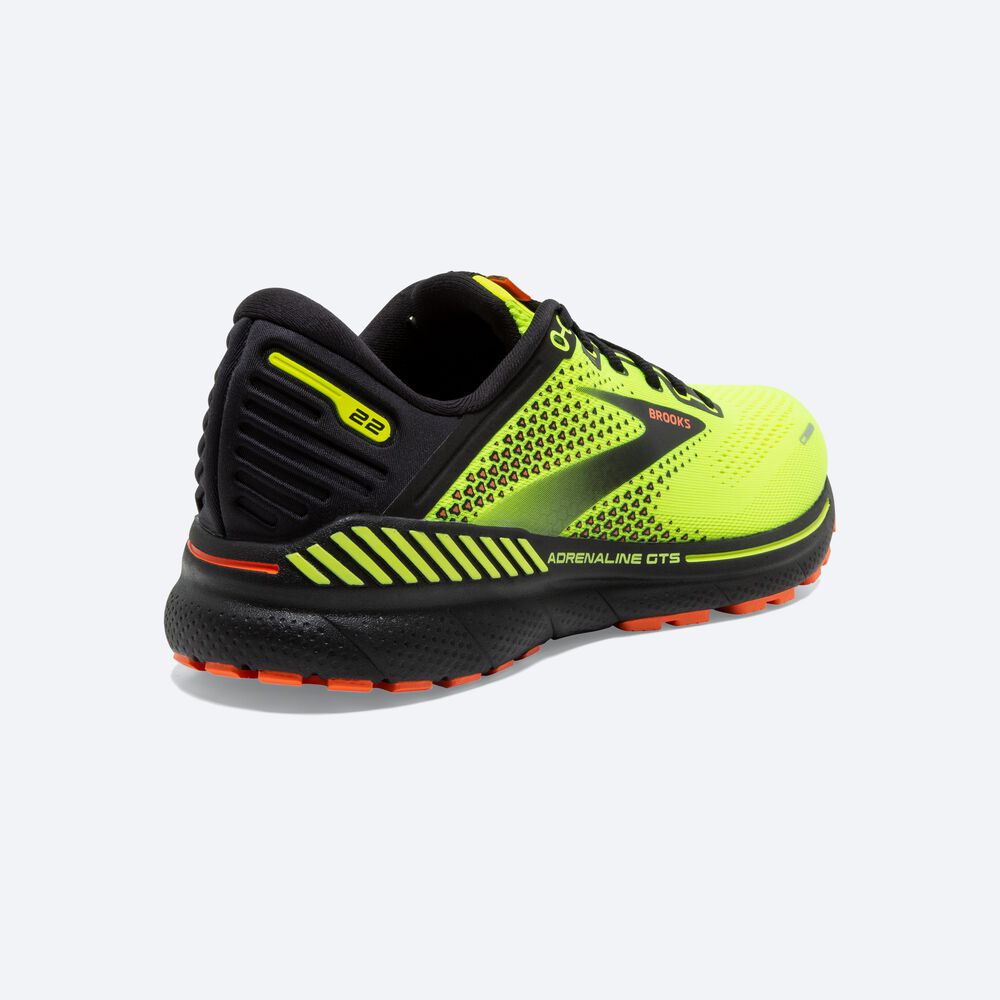 Zapatillas Running Brooks Adrenaline GTS 22 Hombre Amarillo/Negras | CR02187