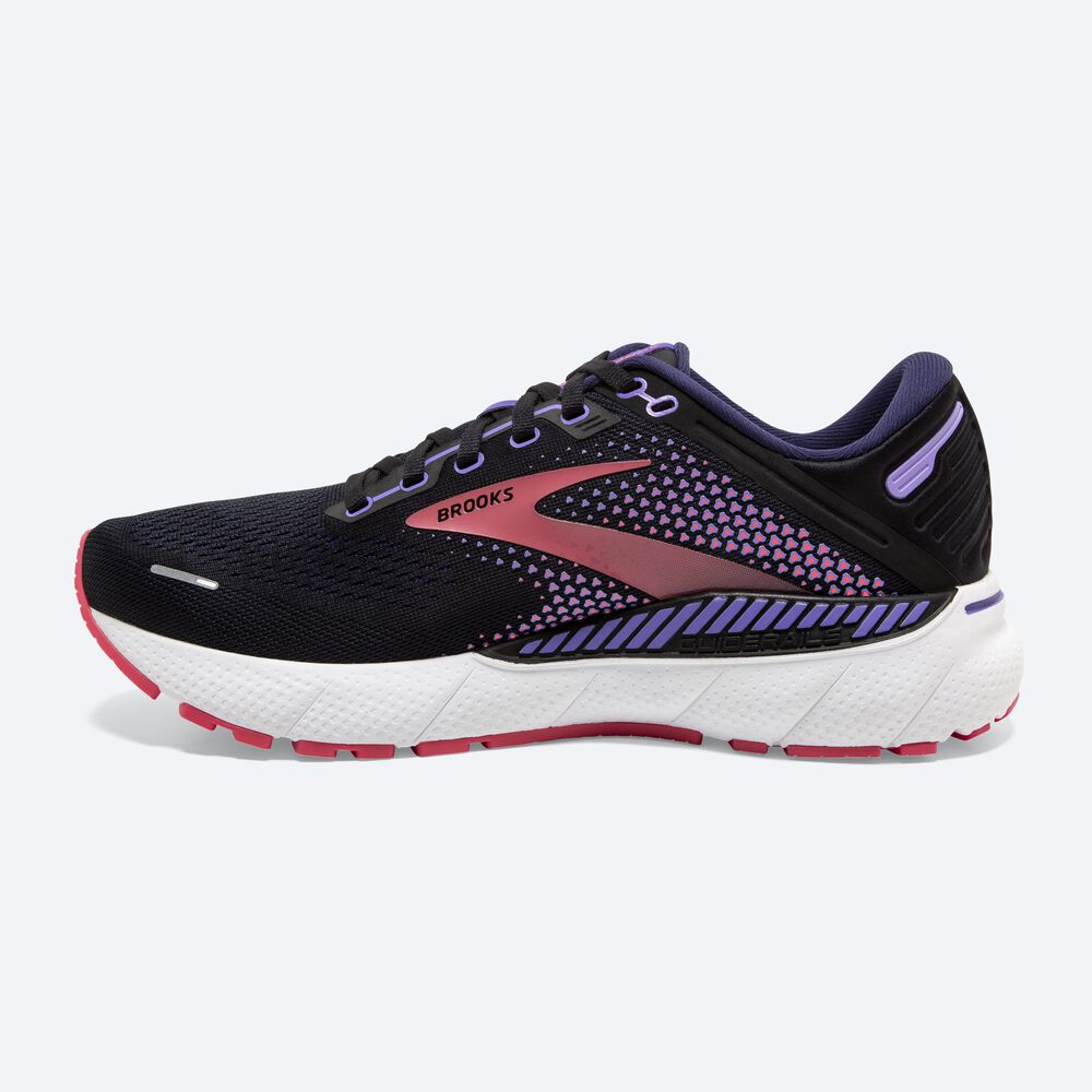 Zapatillas Running Brooks Adrenaline GTS 22 Mujer Negras/Moradas/Coral | CR02854