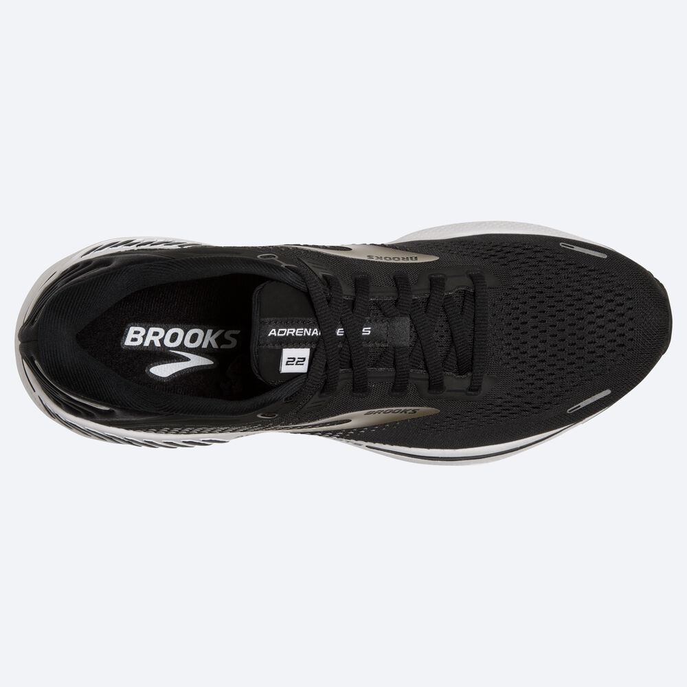 Zapatillas Running Brooks Adrenaline GTS 22 Hombre Negras/Plateadas/Gris Oscuro | CR04796