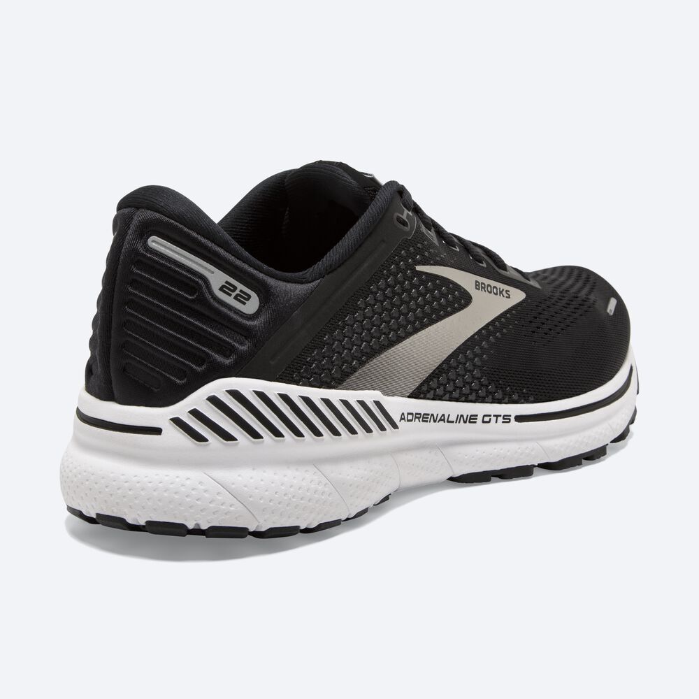 Zapatillas Running Brooks Adrenaline GTS 22 Hombre Negras/Plateadas/Gris Oscuro | CR04796