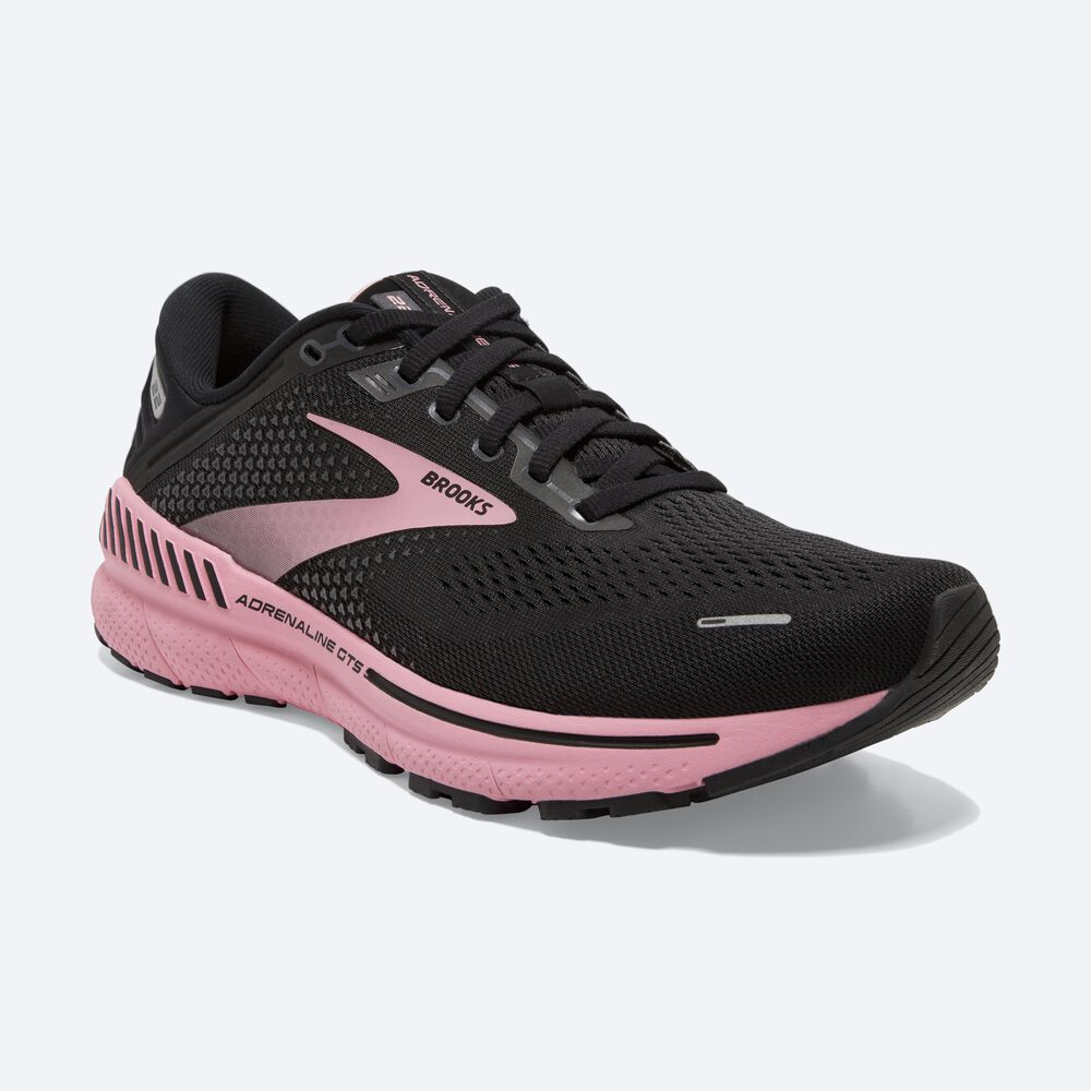 Zapatillas Running Brooks Adrenaline GTS 22 Mujer Negras/Plateadas | CR04923