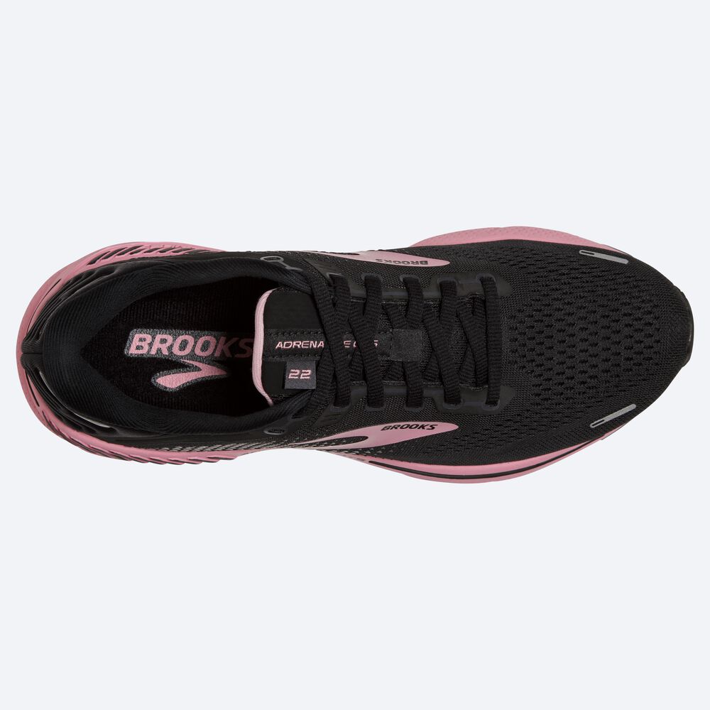 Zapatillas Running Brooks Adrenaline GTS 22 Mujer Negras/Plateadas | CR04923