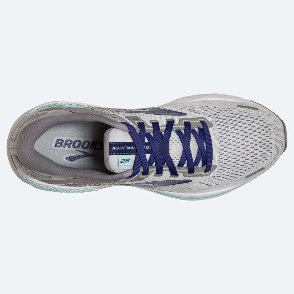 Zapatillas Running Brooks Adrenaline GTS 22 Mujer Gris/Azules/Verde | CR27539