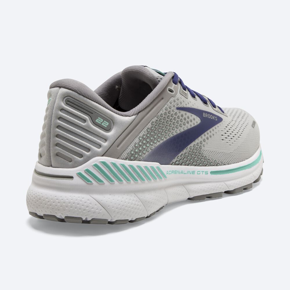 Zapatillas Running Brooks Adrenaline GTS 22 Mujer Gris/Azules/Verde | CR27539