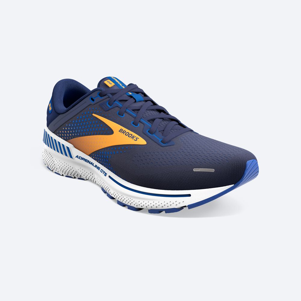 Zapatillas Running Brooks Adrenaline GTS 22 Hombre Azul Marino/Naranjas/Blancas | CR32901