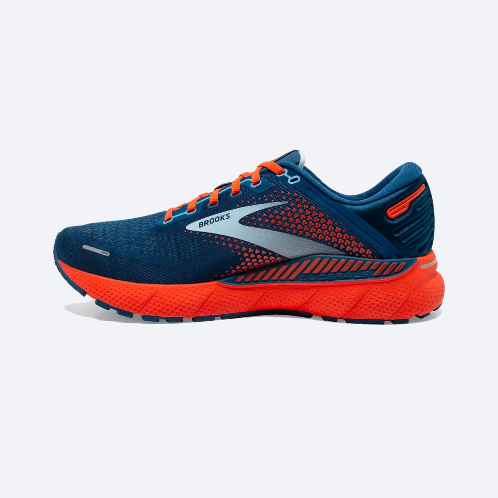 Zapatillas Running Brooks Adrenaline GTS 22 Hombre Azules/Azules Claro/Naranjas | CR35876