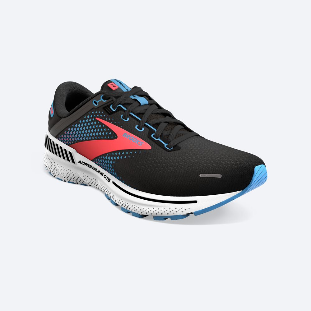 Zapatillas Running Brooks Adrenaline GTS 22 Mujer Negras/Azules/Coral | CR38124