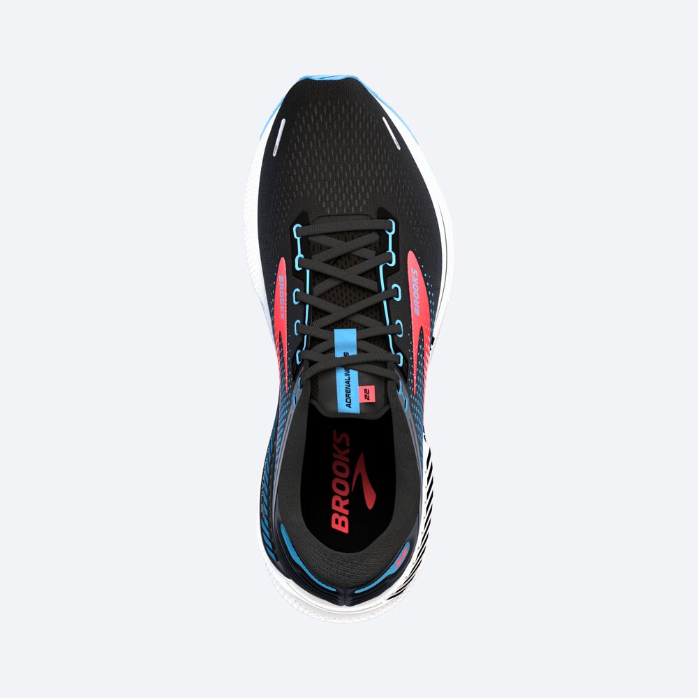 Zapatillas Running Brooks Adrenaline GTS 22 Mujer Negras/Azules/Coral | CR38124