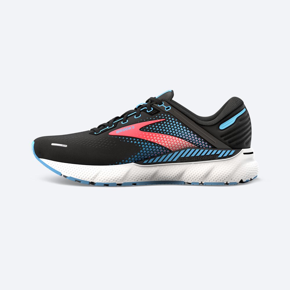 Zapatillas Running Brooks Adrenaline GTS 22 Mujer Negras/Azules/Coral | CR38124