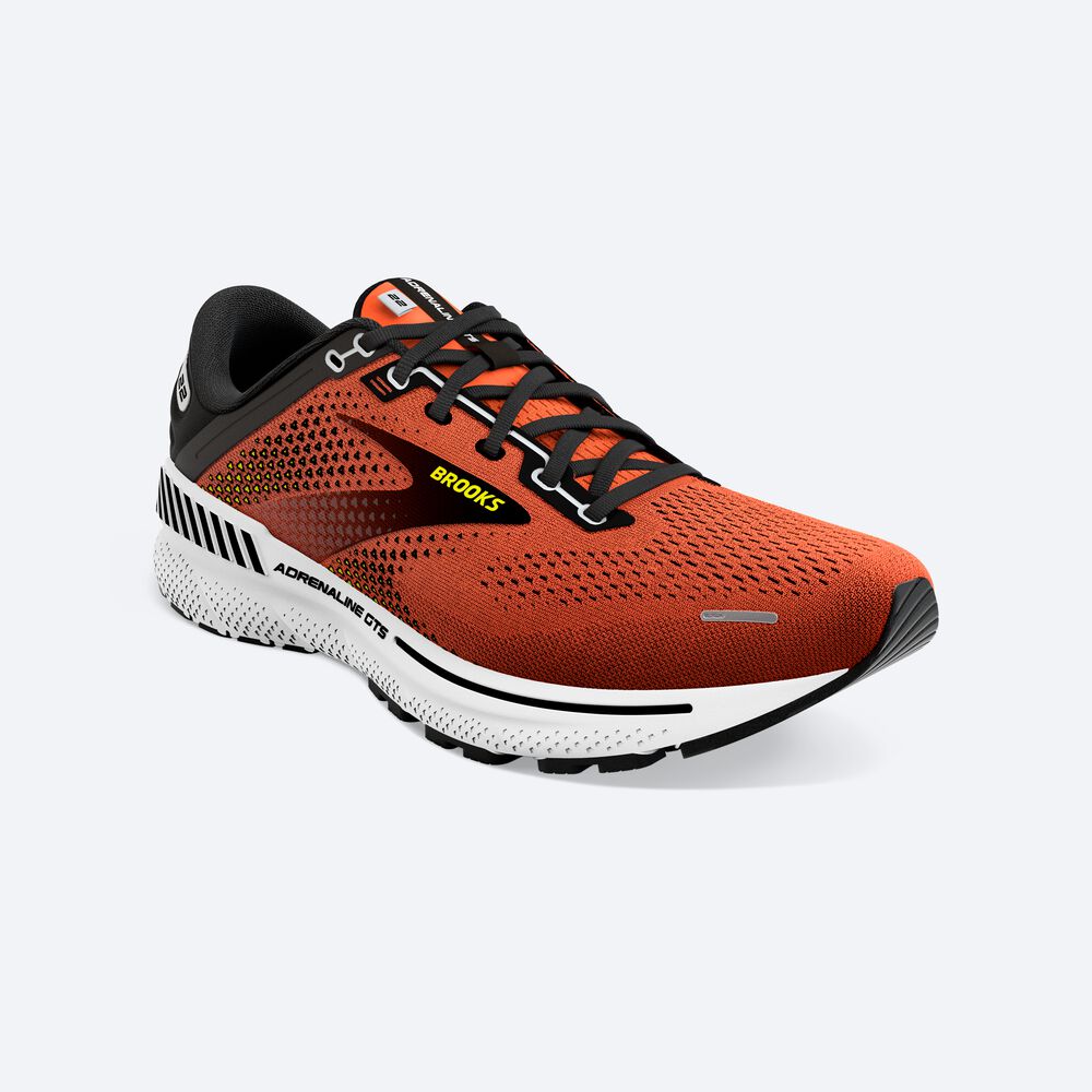 Zapatillas Running Brooks Adrenaline GTS 22 Hombre Naranjas/Negras/Blancas | CR49017