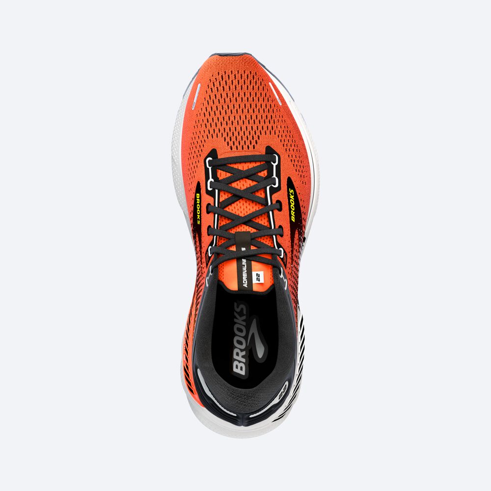 Zapatillas Running Brooks Adrenaline GTS 22 Hombre Naranjas/Negras/Blancas | CR49017