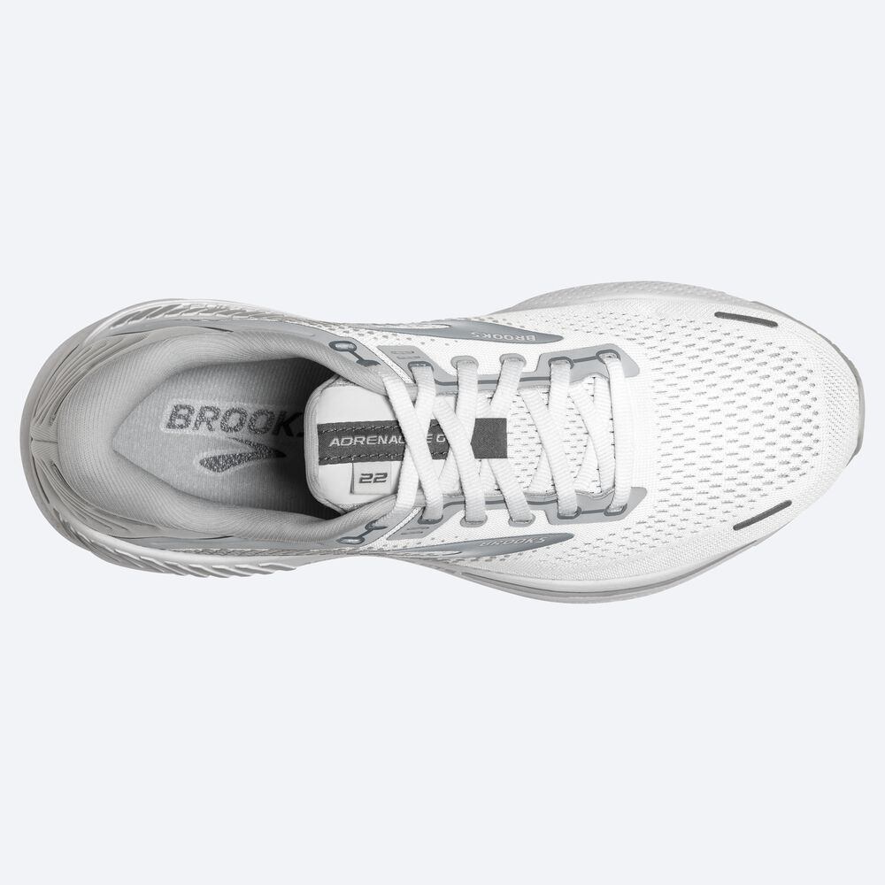 Zapatillas Running Brooks Adrenaline GTS 22 Mujer Blancas/Gris | CR59083