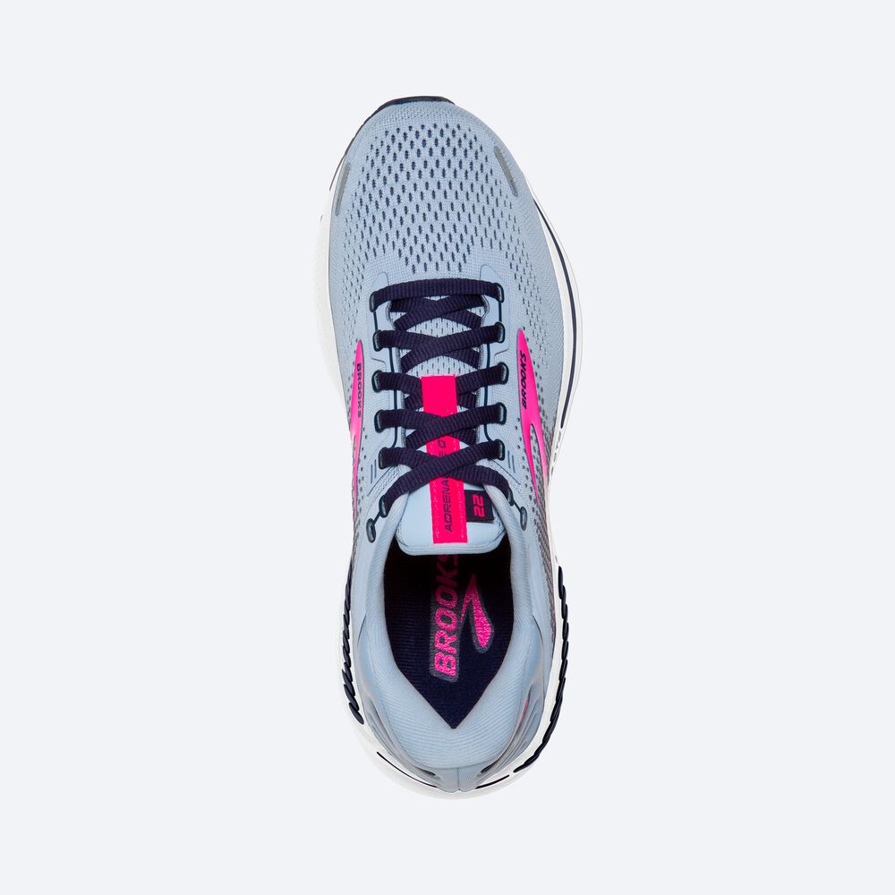 Zapatillas Running Brooks Adrenaline GTS 22 Mujer Azules/Azul Marino/Rosas | CR67895