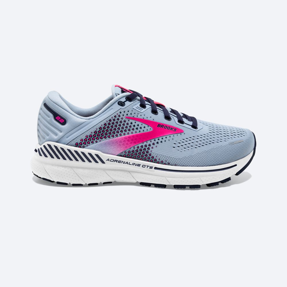 Zapatillas Running Brooks Adrenaline GTS 22 Mujer Azules/Azul Marino/Rosas | CR67895