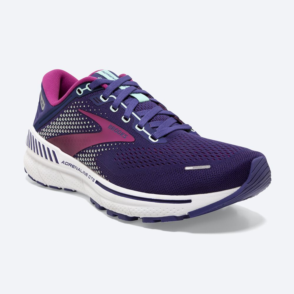 Zapatillas Running Brooks Adrenaline GTS 22 Mujer Azul Marino/Verde/Rosas | CR72450