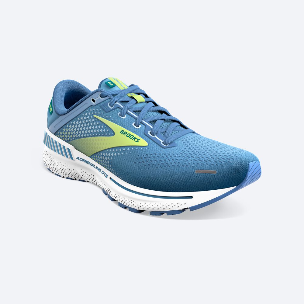 Zapatillas Running Brooks Adrenaline GTS 22 Mujer Plateadas Azules/Verde/Blancas | CR79052