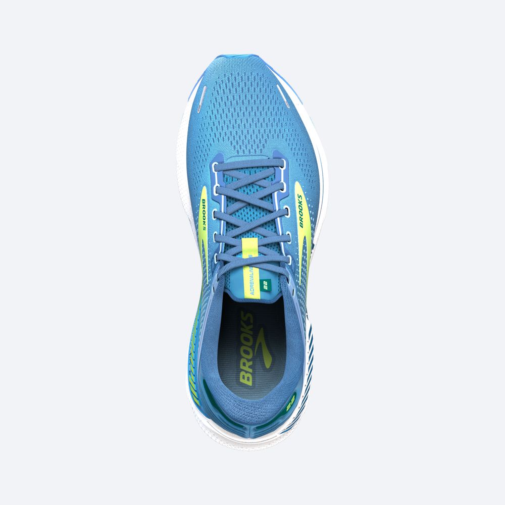 Zapatillas Running Brooks Adrenaline GTS 22 Mujer Plateadas Azules/Verde/Blancas | CR79052