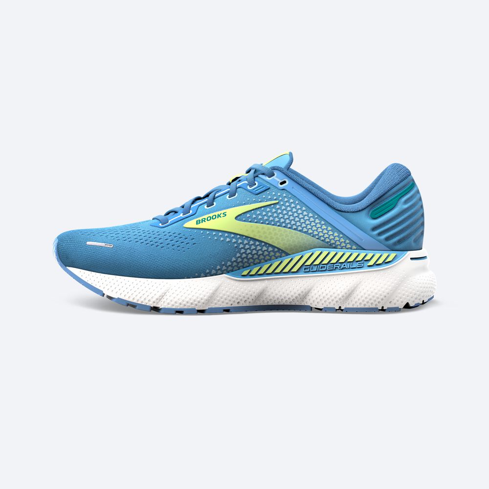 Zapatillas Running Brooks Adrenaline GTS 22 Mujer Plateadas Azules/Verde/Blancas | CR79052