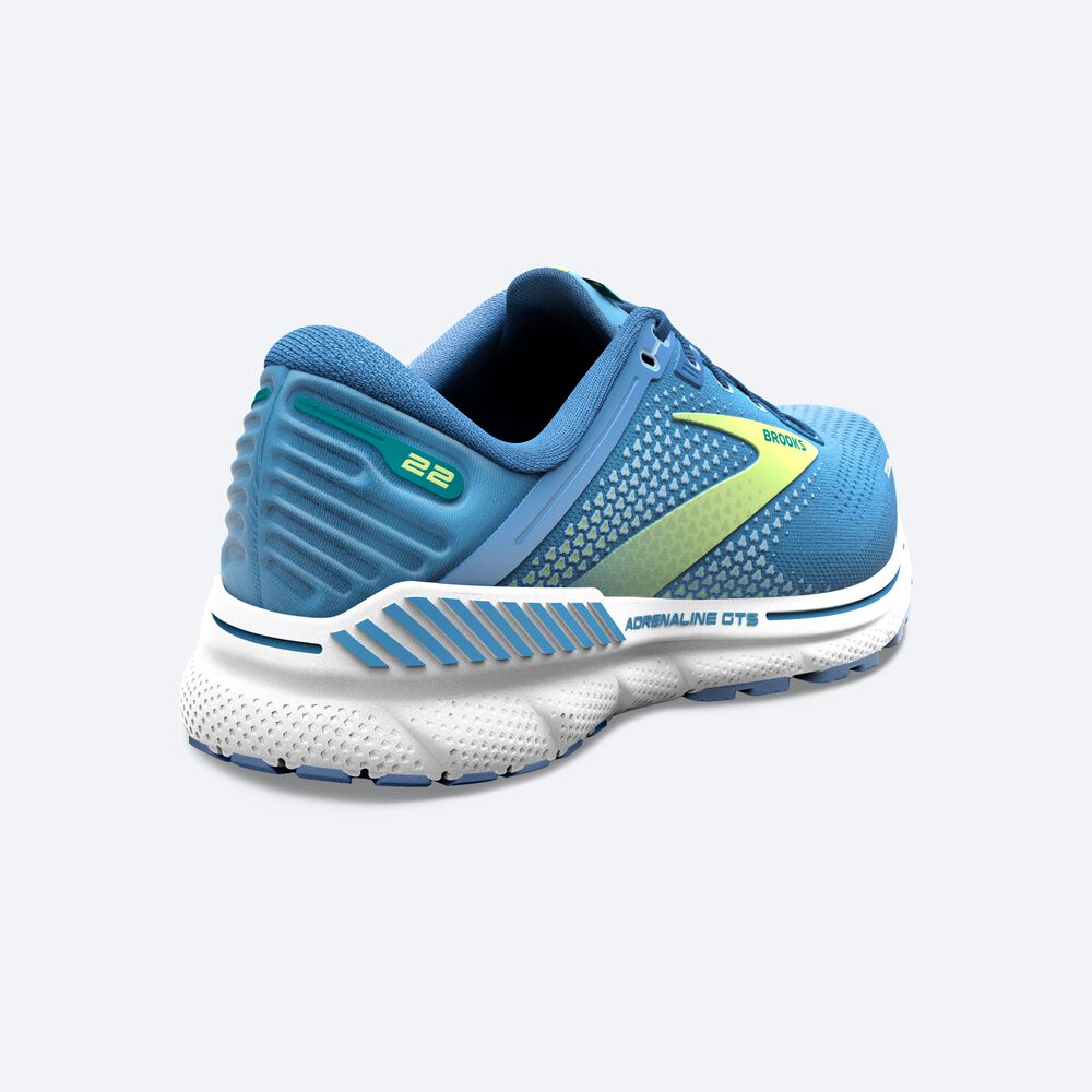 Zapatillas Running Brooks Adrenaline GTS 22 Mujer Plateadas Azules/Verde/Blancas | CR79052