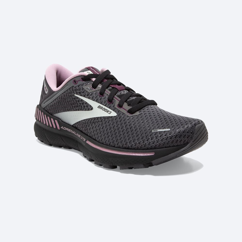 Zapatillas Running Brooks Adrenaline GTS 22 Mujer Negras/Metal | CR81576