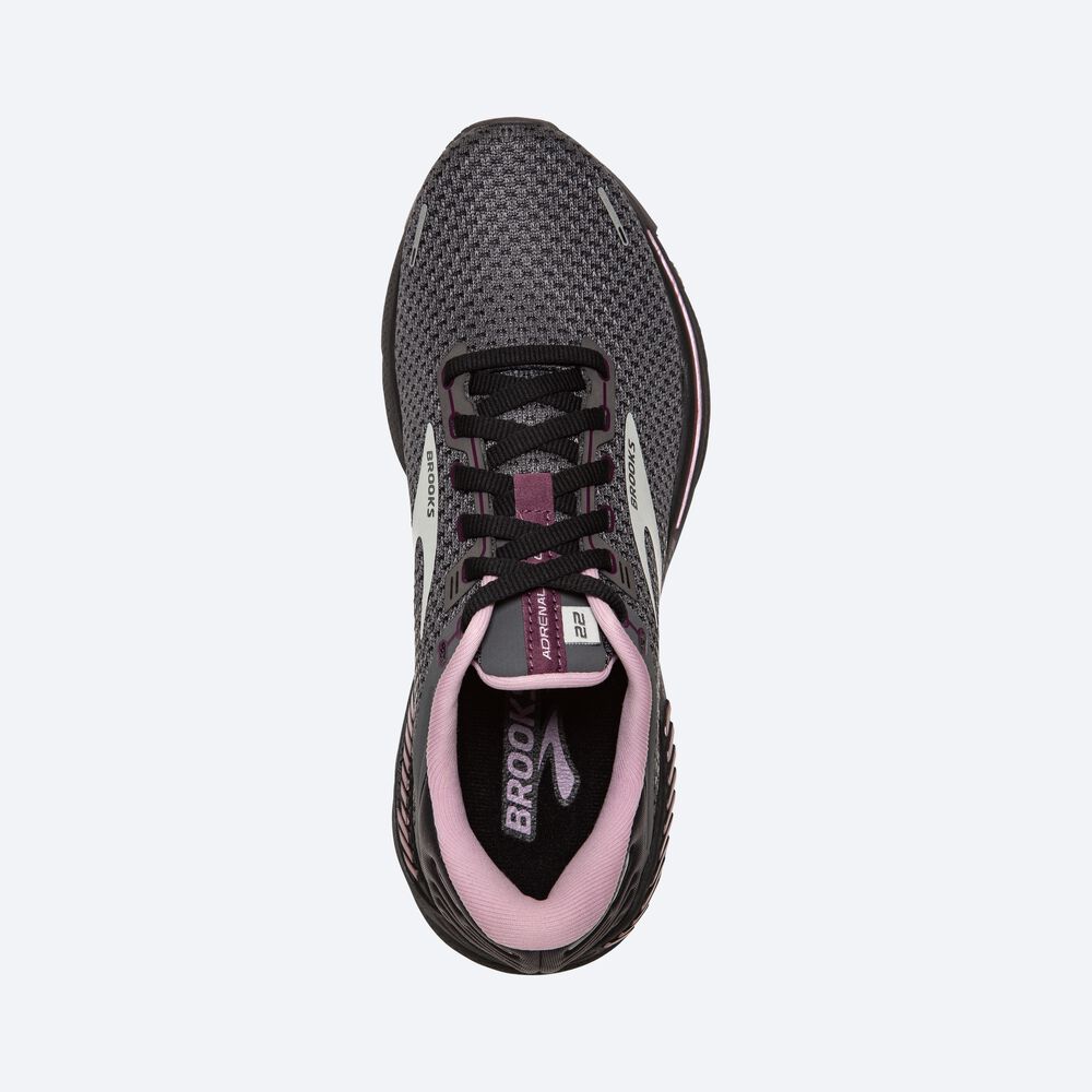 Zapatillas Running Brooks Adrenaline GTS 22 Mujer Negras/Metal | CR81576