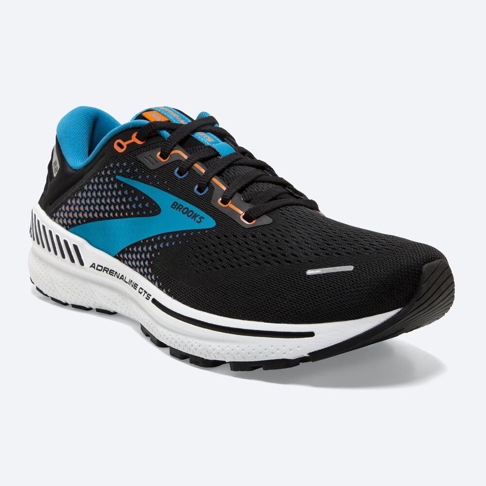 Zapatillas Running Brooks Adrenaline GTS 22 Hombre Negras/Azules/Naranjas | CR89163