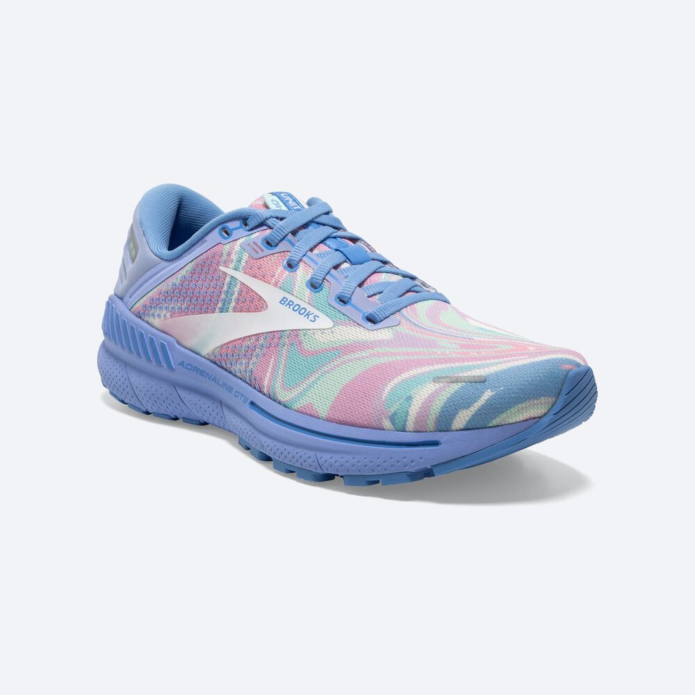 Zapatillas Running Brooks Adrenaline GTS 22 Mujer Azules/Blancas | CR91234