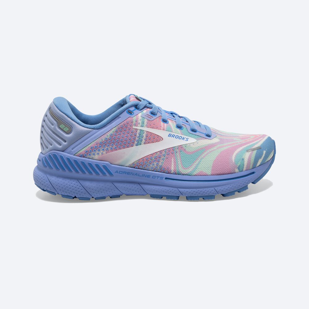 Zapatillas Running Brooks Adrenaline GTS 22 Mujer Azules/Blancas | CR91234