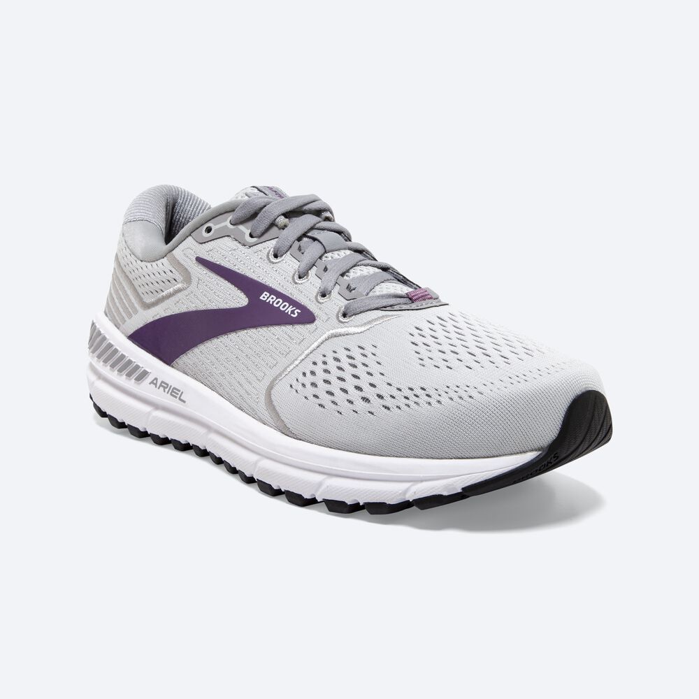 Zapatillas Running Brooks Ariel '20 Mujer Gris/Moradas | CR36524