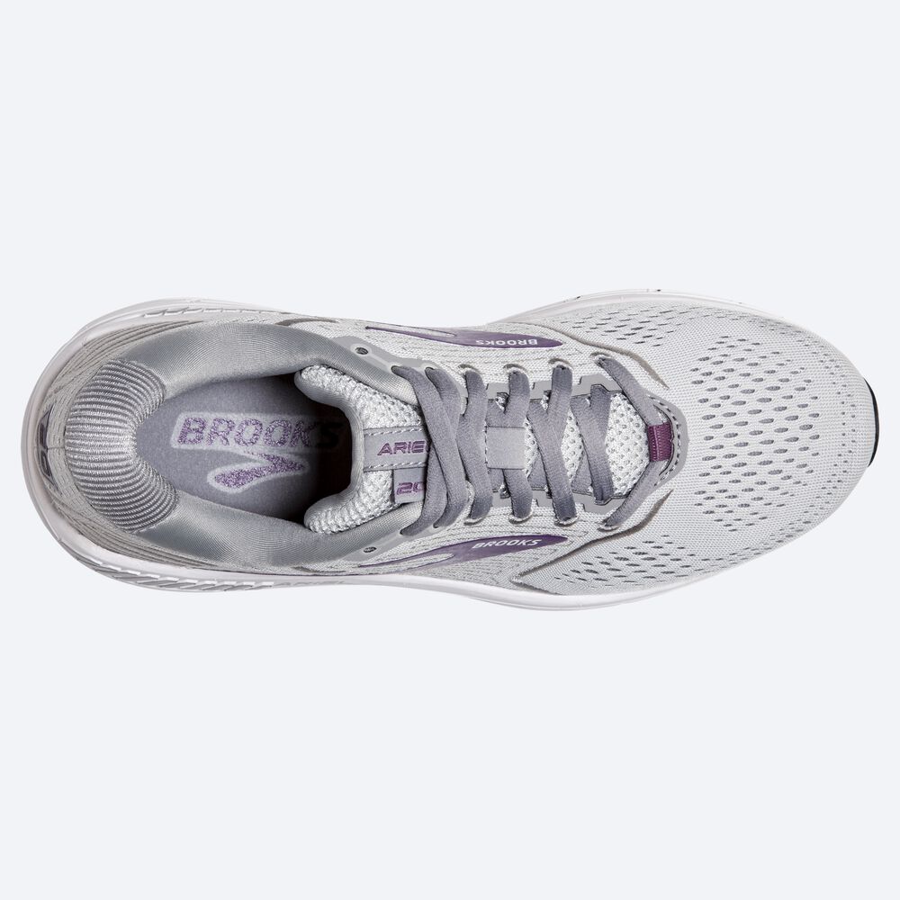 Zapatillas Running Brooks Ariel '20 Mujer Gris/Moradas | CR36524