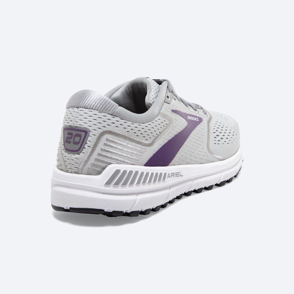 Zapatillas Running Brooks Ariel '20 Mujer Gris/Moradas | CR36524