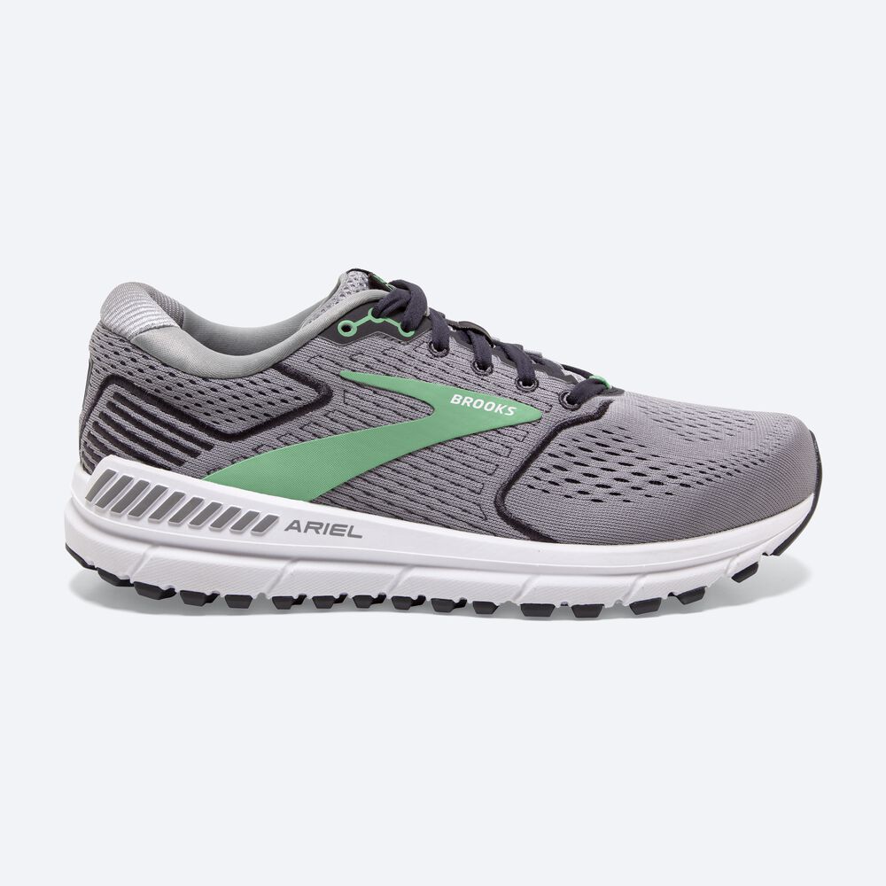 Zapatillas Running Brooks Ariel \'20 Mujer Gris/Negras/Verde | CR85963