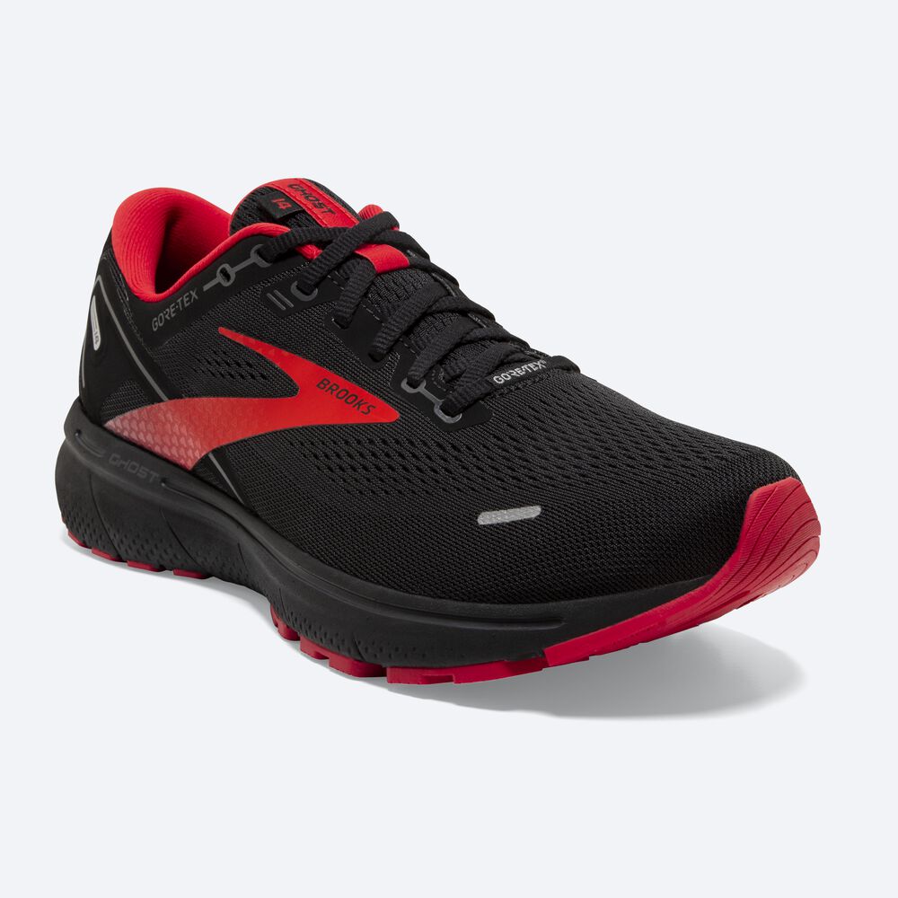 Zapatillas Running Brooks Ghost 14 GTX Hombre Negras/Rojas | CR94532