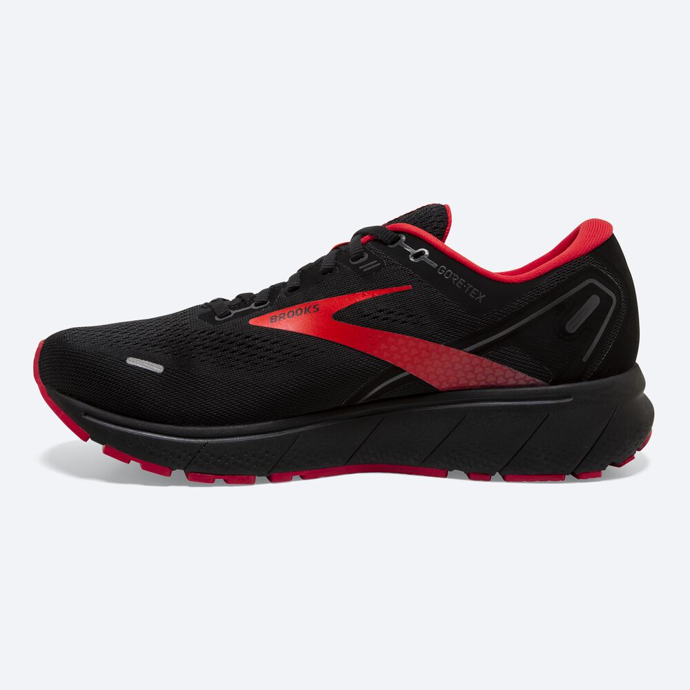 Zapatillas Running Brooks Ghost 14 GTX Hombre Negras/Rojas | CR94532