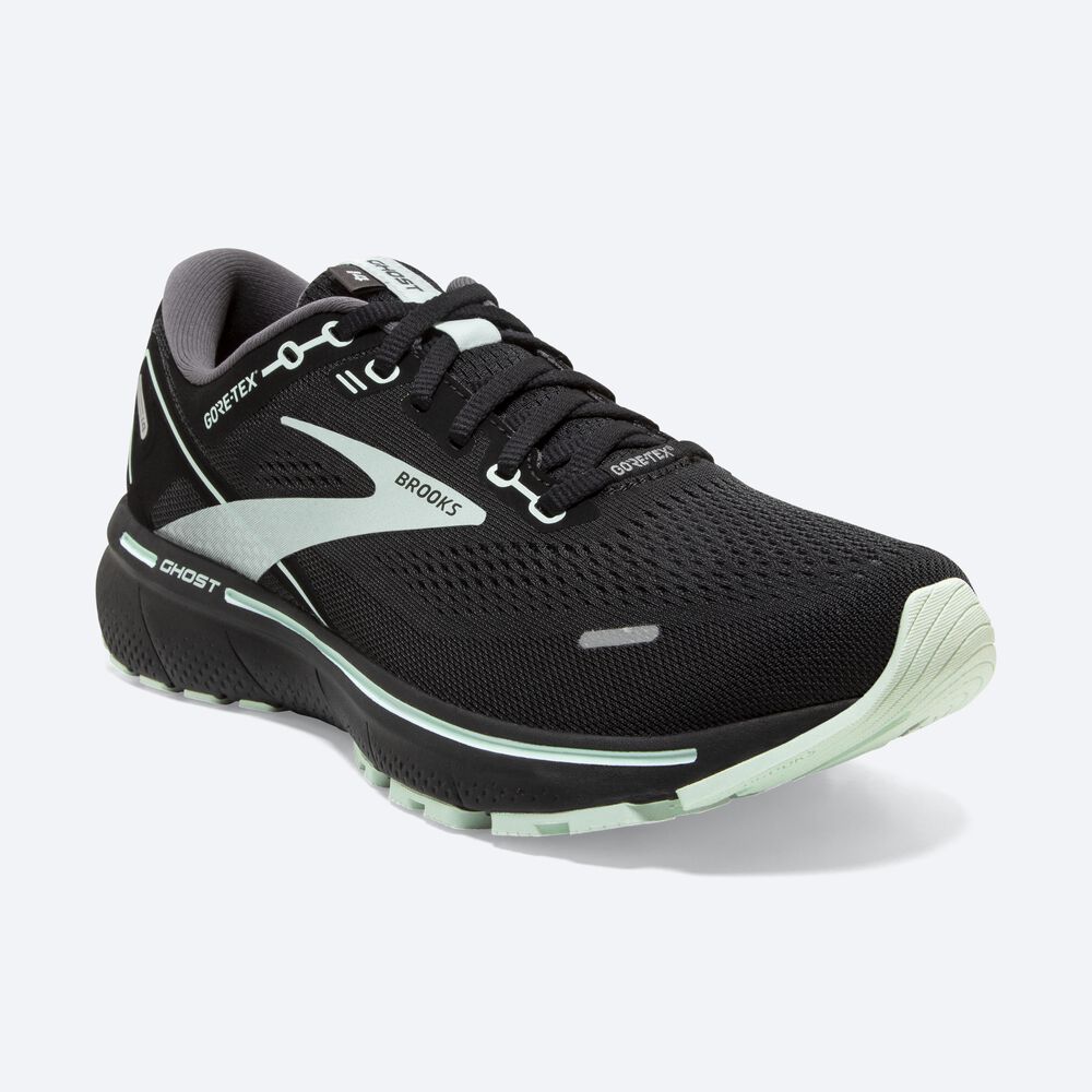 Zapatillas Running Brooks Ghost 14 GTX Mujer Negras/Turquesa Claro | CR94583