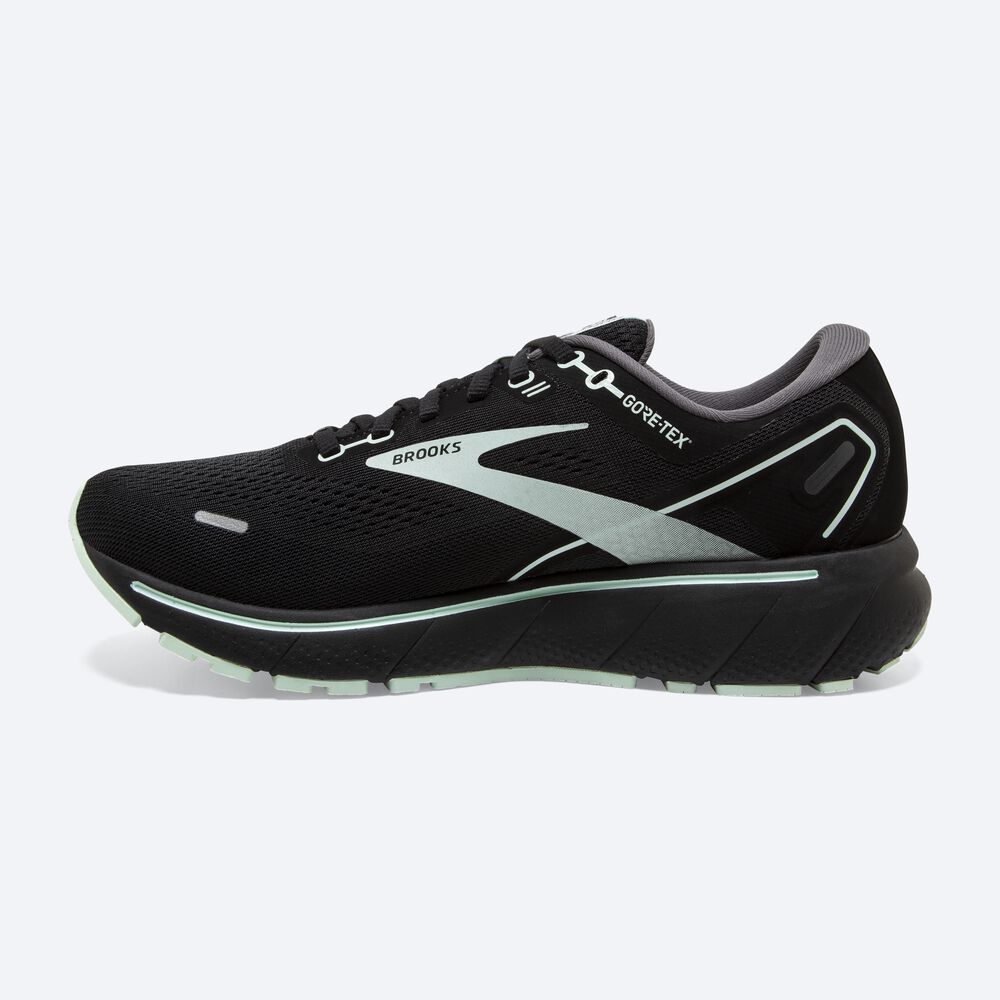 Zapatillas Running Brooks Ghost 14 GTX Mujer Negras/Turquesa Claro | CR94583