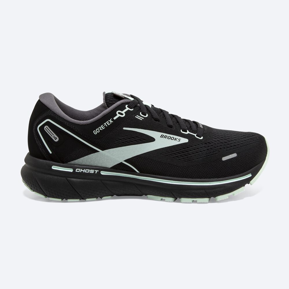 Zapatillas Running Brooks Ghost 14 GTX Mujer Negras/Turquesa Claro | CR94583