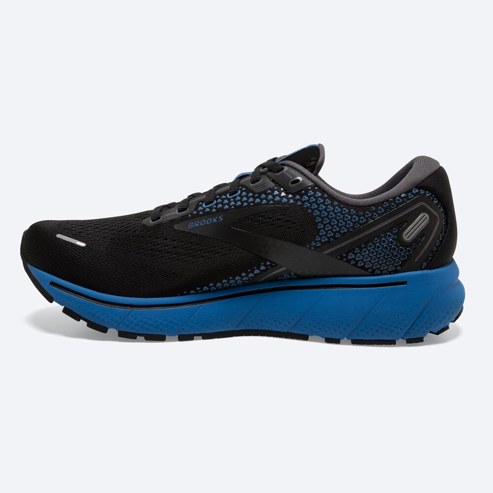 Zapatillas Running Brooks Ghost 14 Hombre Negras/Azules | CR74605