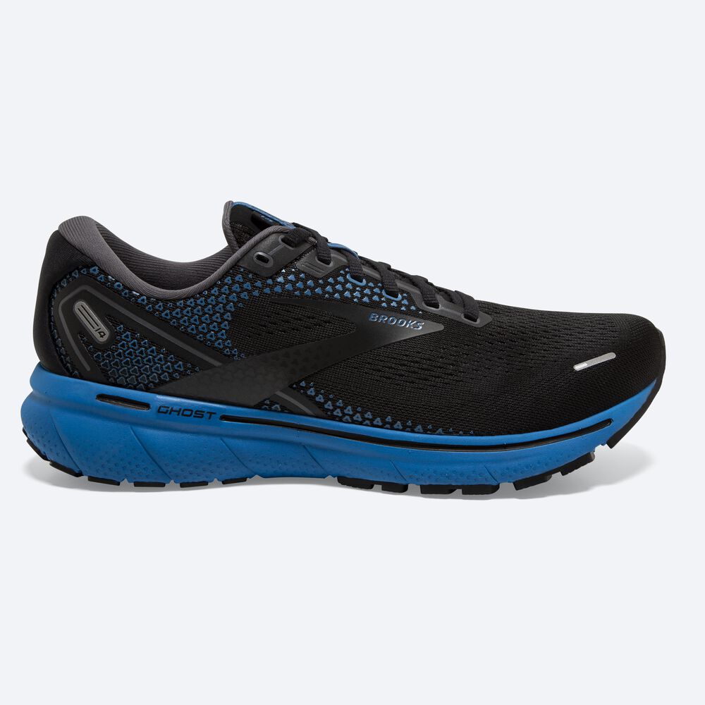 Zapatillas Running Brooks Ghost 14 Hombre Negras/Azules | CR74605