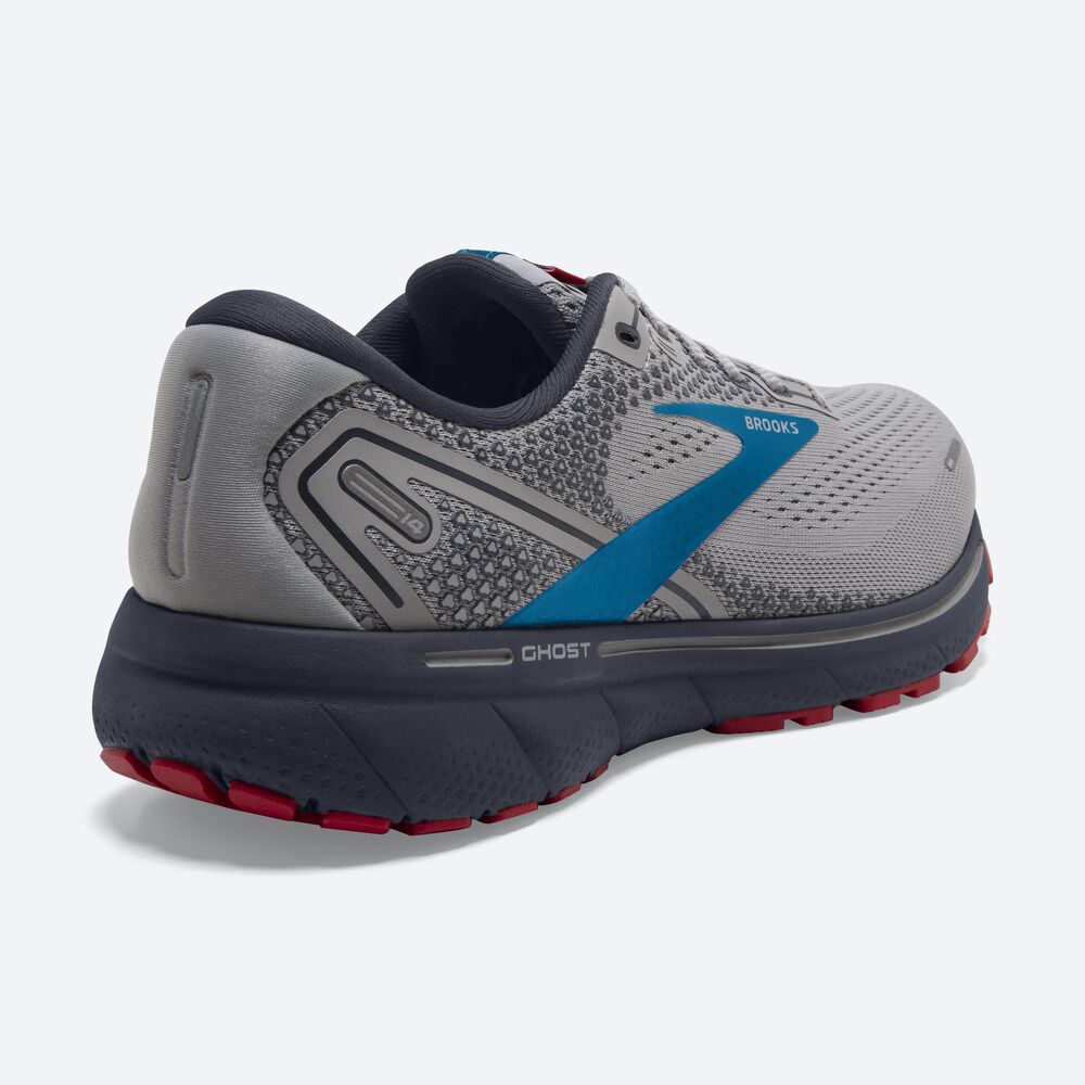 Zapatillas Running Brooks Ghost 14 Hombre Gris/Azules/Rojas | CR78250