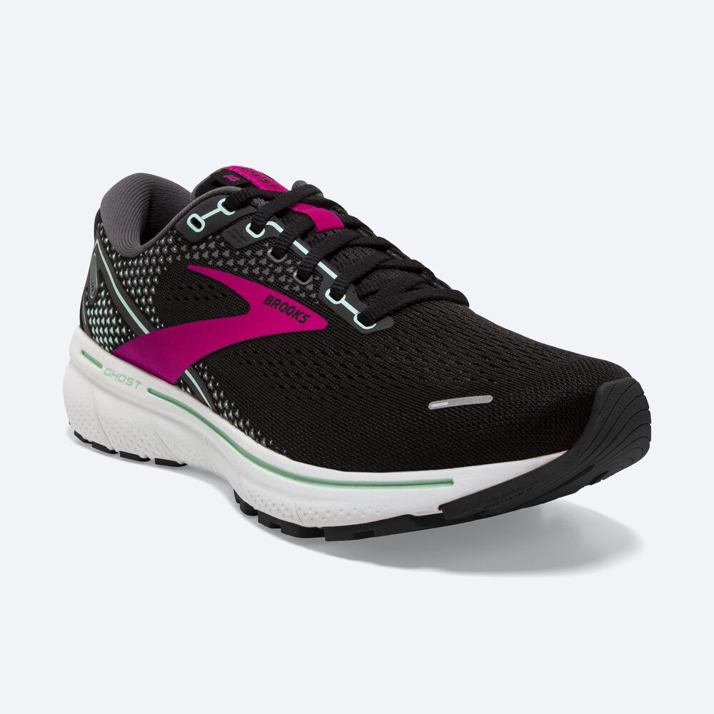 Zapatillas Running Brooks Ghost 14 Mujer Negras/Rosas | CR27498