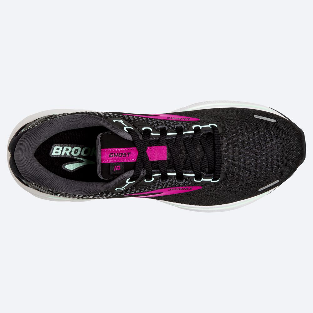 Zapatillas Running Brooks Ghost 14 Mujer Negras/Rosas | CR27498