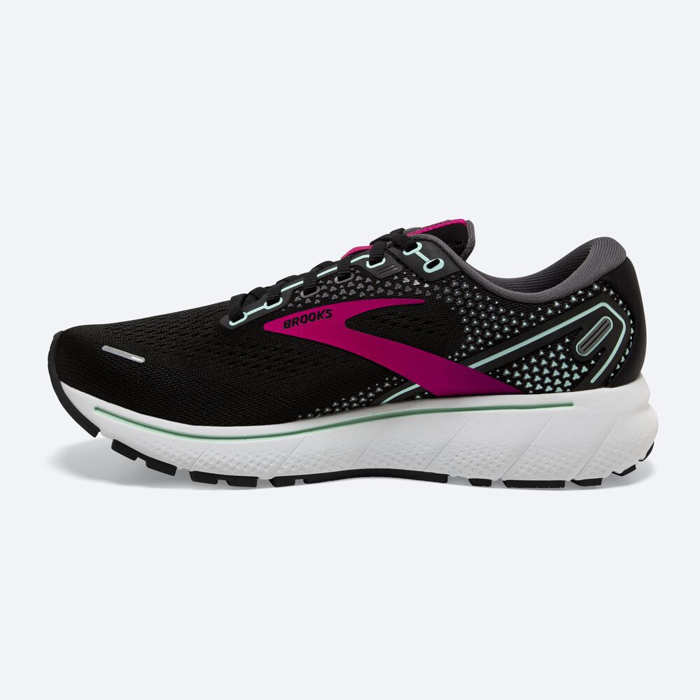 Zapatillas Running Brooks Ghost 14 Mujer Negras/Rosas | CR27498