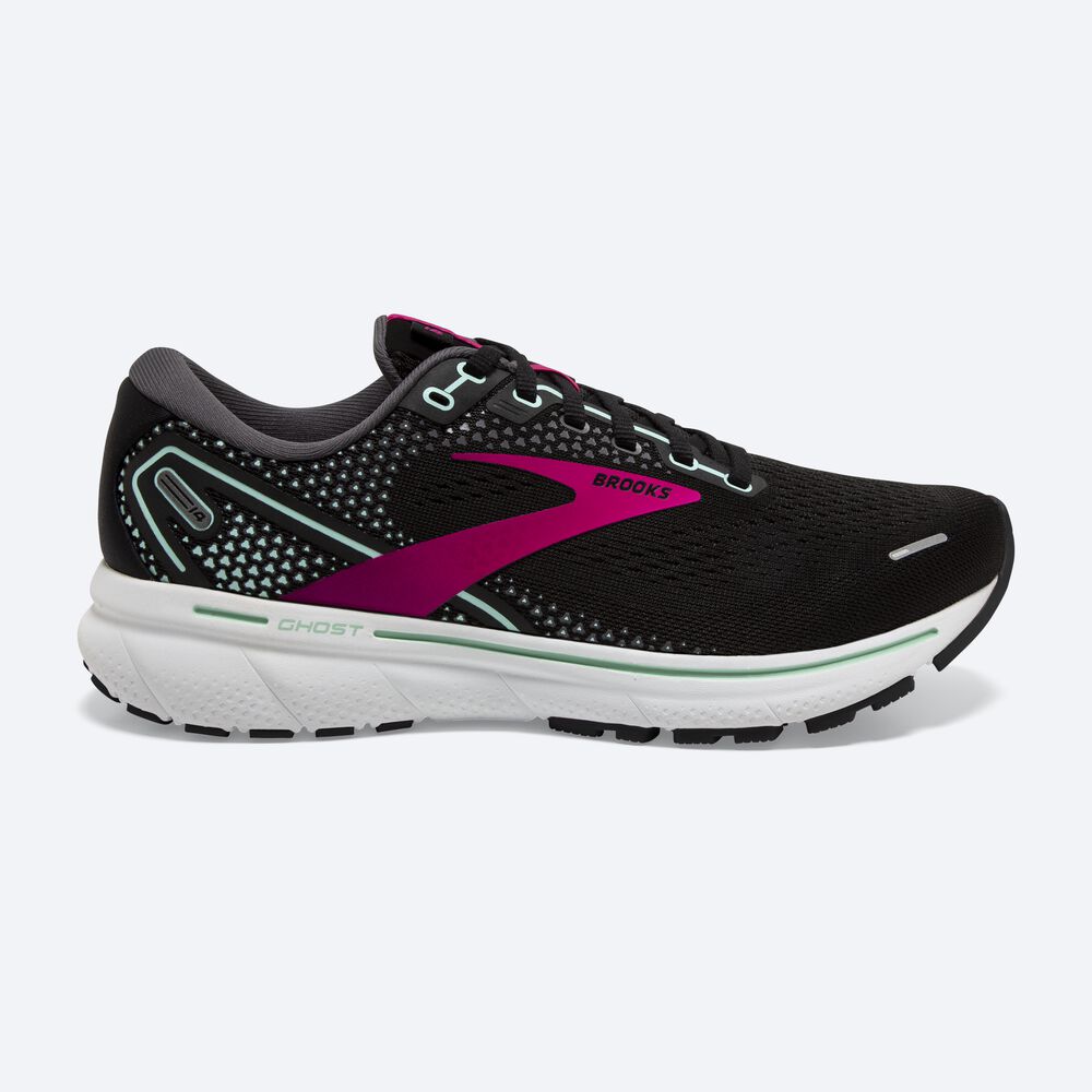 Zapatillas Running Brooks Ghost 14 Mujer Negras/Rosas | CR27498