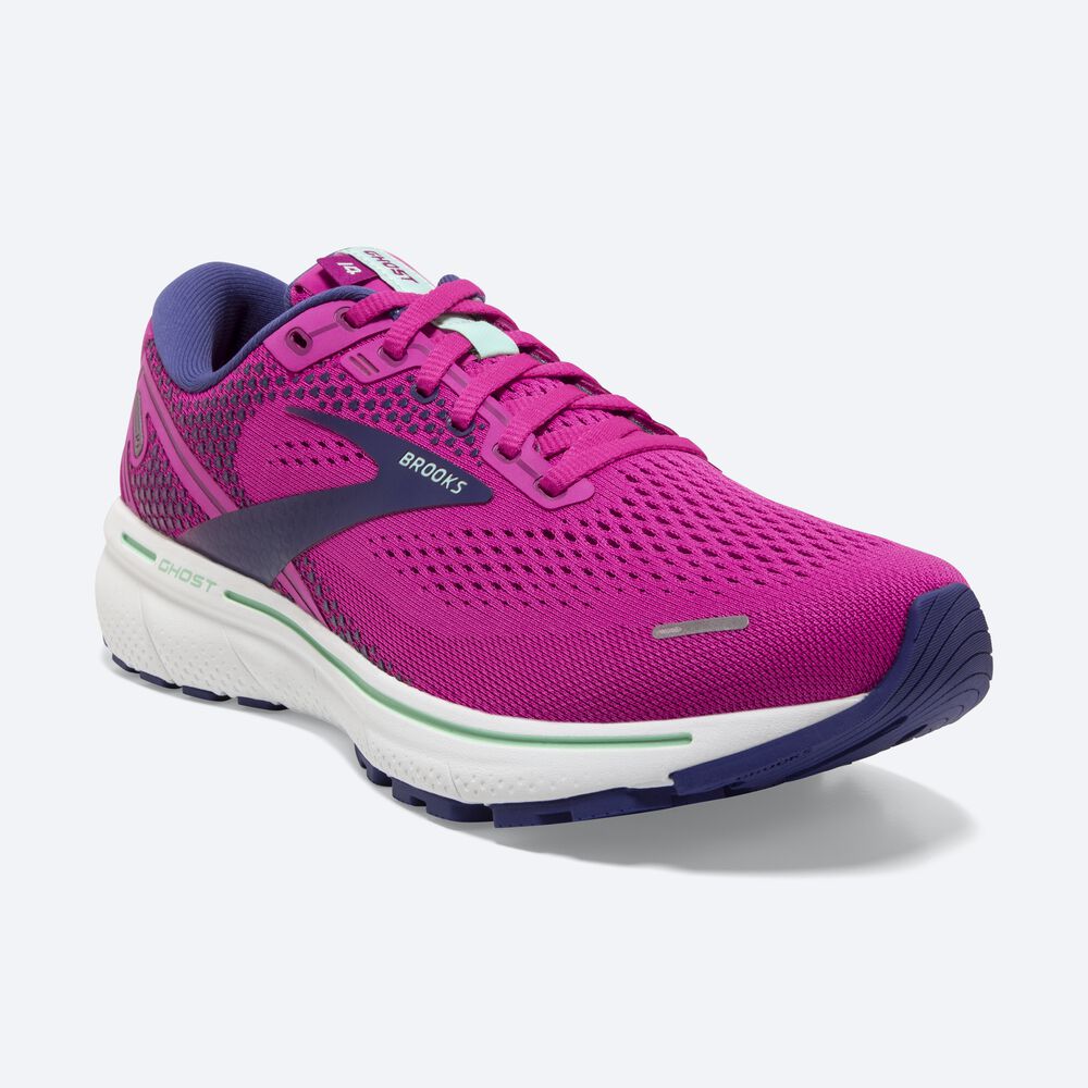 Zapatillas Running Brooks Ghost 14 Mujer Rosas/Verde/Azul Marino | CR38762