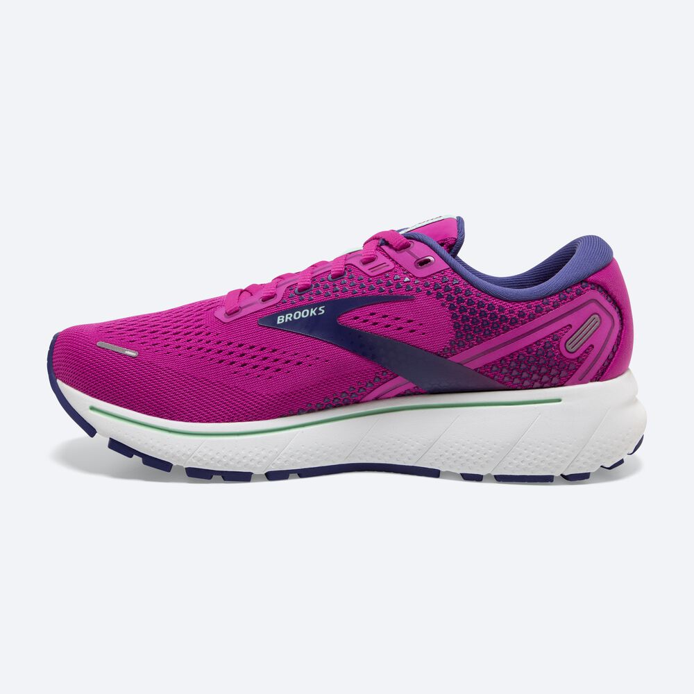 Zapatillas Running Brooks Ghost 14 Mujer Rosas/Verde/Azul Marino | CR38762