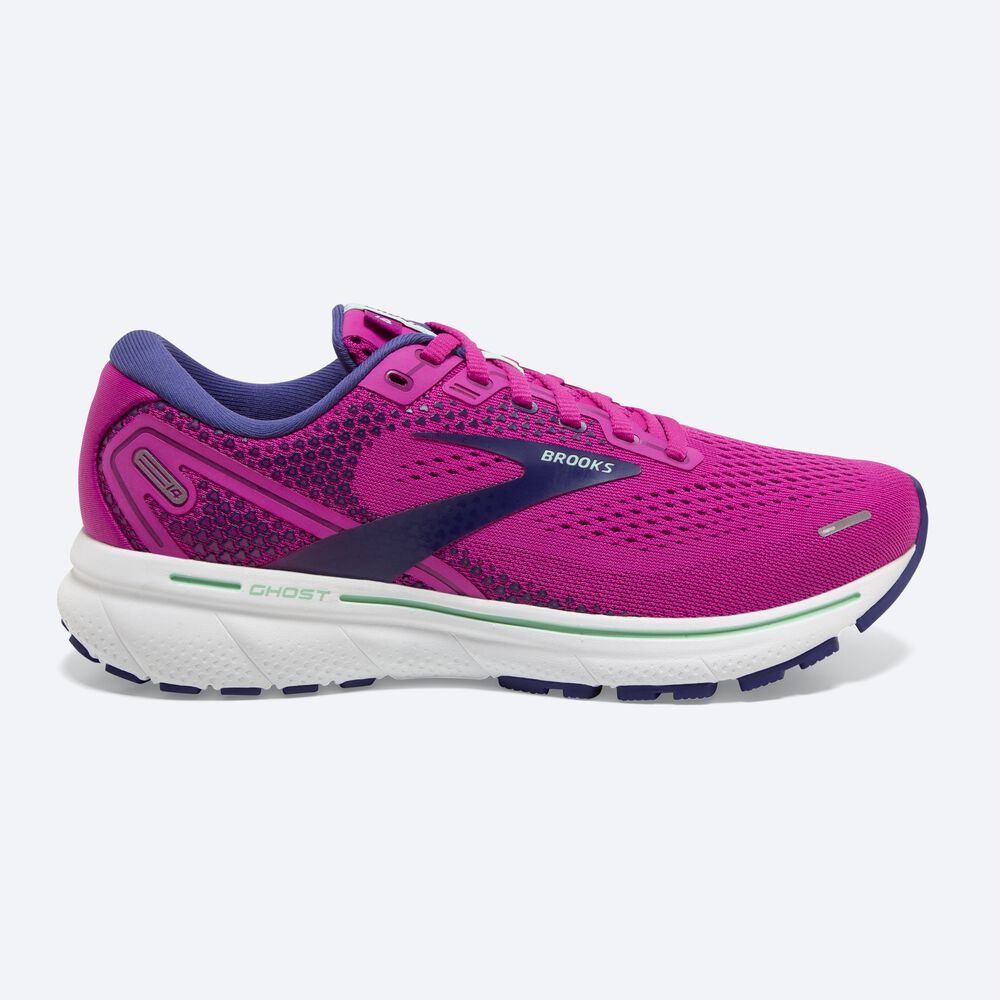 Zapatillas Running Brooks Ghost 14 Mujer Rosas/Verde/Azul Marino | CR38762