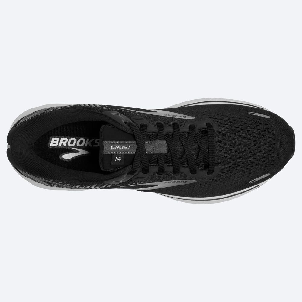 Zapatillas Running Brooks Ghost 14 Mujer Negras/Blancas/Plateadas | CR58741