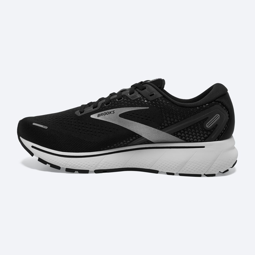 Zapatillas Running Brooks Ghost 14 Mujer Negras/Blancas/Plateadas | CR58741