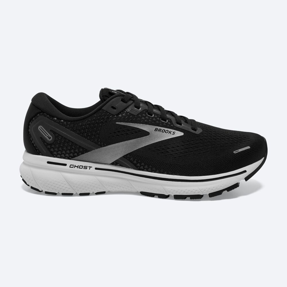 Zapatillas Running Brooks Ghost 14 Mujer Negras/Blancas/Plateadas | CR58741